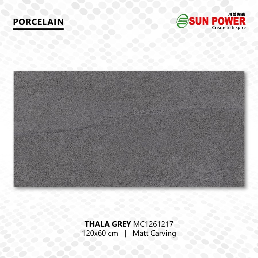 Granit Lantai Matt Carving - Thala Grey Series | Sun Power