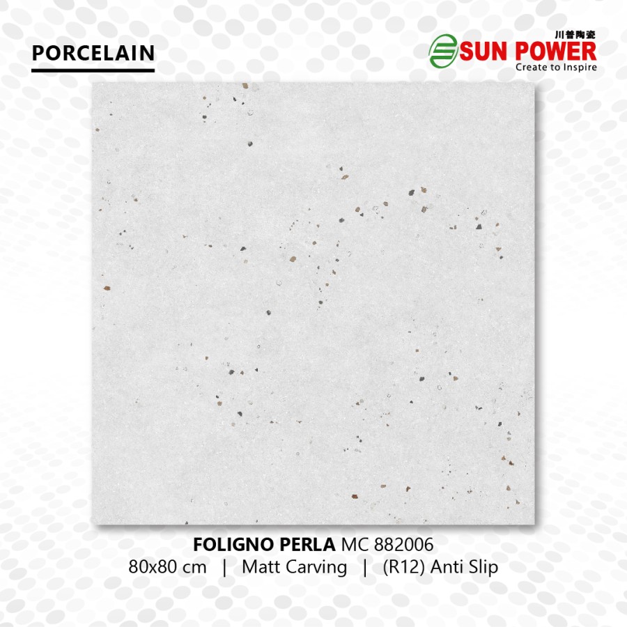 Granit Lantai Matt Carving 80x80 - Foligno Series | Sun Power