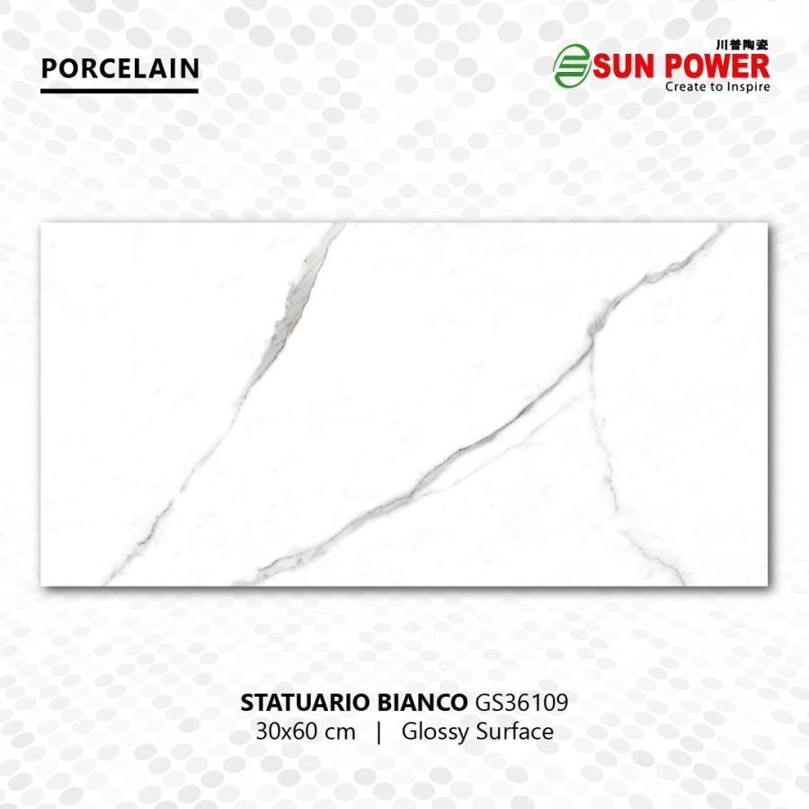Granit Lantai & Dinding Glossy Polished - Statuario Bianco | Sun Power