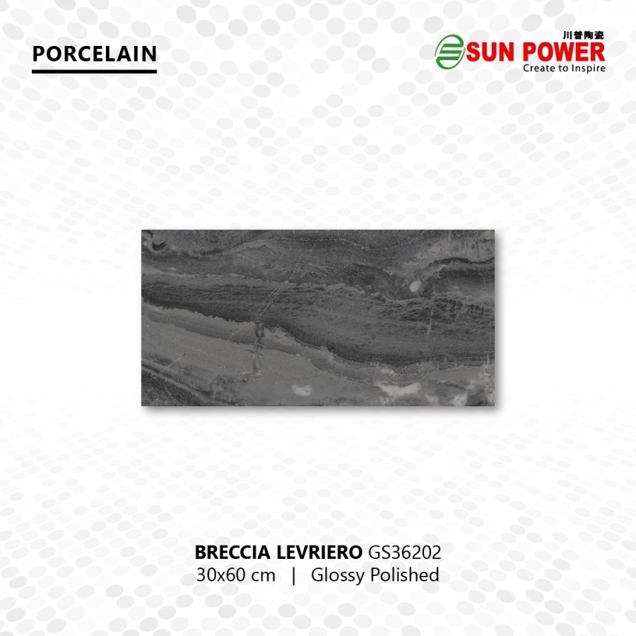 Granit Dinding Glossy Polished - Breccia Series 30x60 | Sun Power