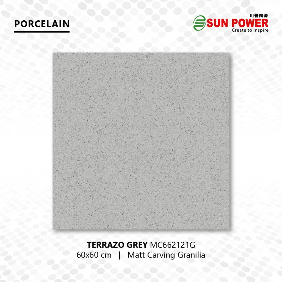Granit Lantai Matt Carving - Terrazo Series 60x60 | Sun Power