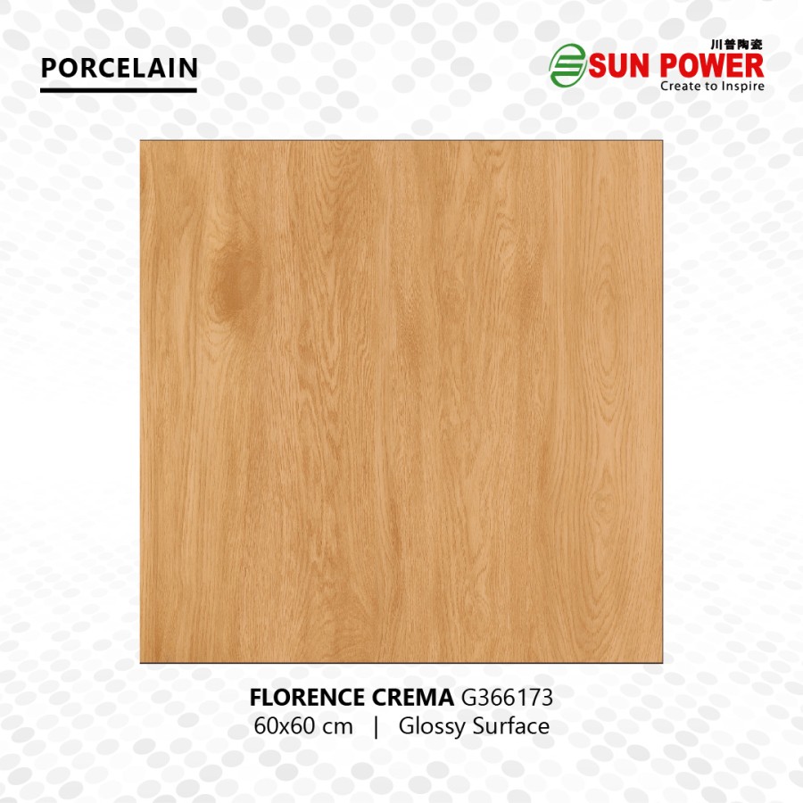 Granit Lantai Glossy Polished - Florence Crema 60x60 | Sun Power