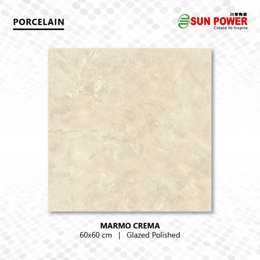 Granit Lantai - MARMO CREMA 60x60 | Lite Series | Sun Power