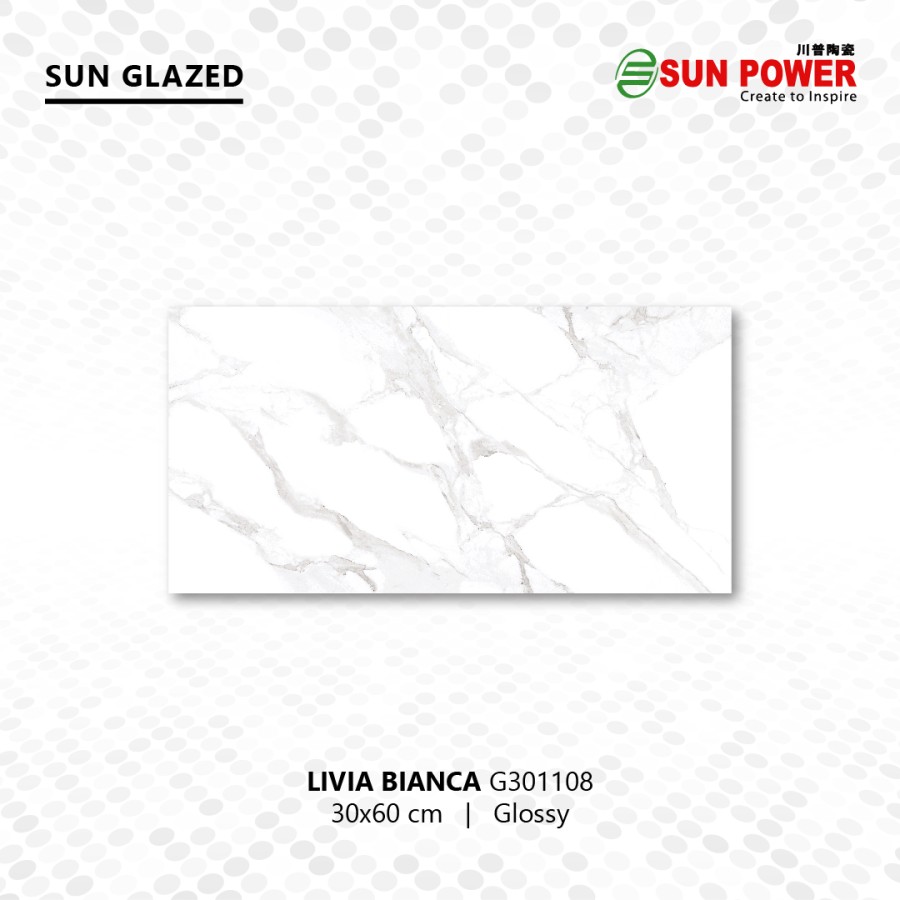Keramik Dinding Dekoratif Glossy - Livia Series 30x60 cm | Sun Power