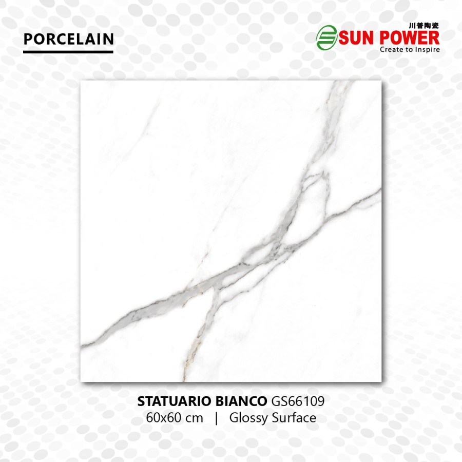 Granit Lantai & Dinding Glossy Polished - Statuario Bianco | Sun Power