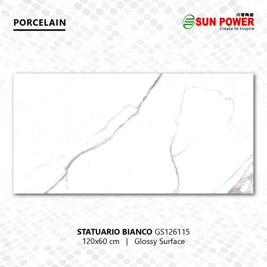 Granit Lantai & Dinding Glossy Polished - Statuario Bianco | Sun Power