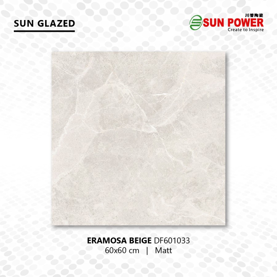 Keramik Lantai Body Putih Matt - Eramosa Series 60x60 cm | Sun Power