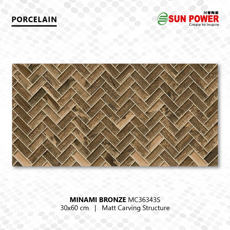Granit Dinding Matt Carving Structure Minami Series 30x60 | Sun Power
