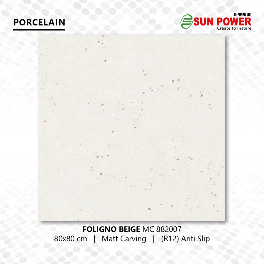 Granit Lantai Matt Carving 80x80 - Foligno Series | Sun Power