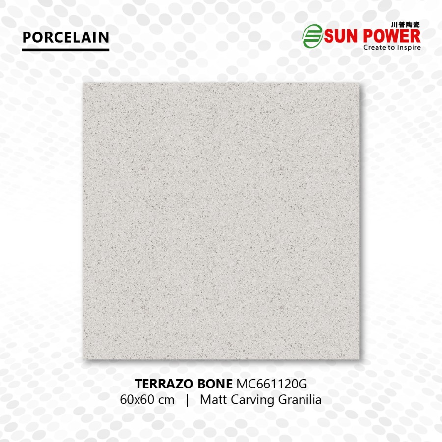 Granit Lantai Matt Carving - Terrazo Series 60x60 | Sun Power