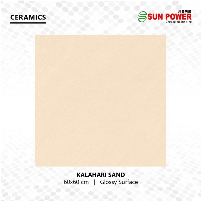Keramik Lantai Body Putih Glossy Warna Cream 60x60 | Sun Power