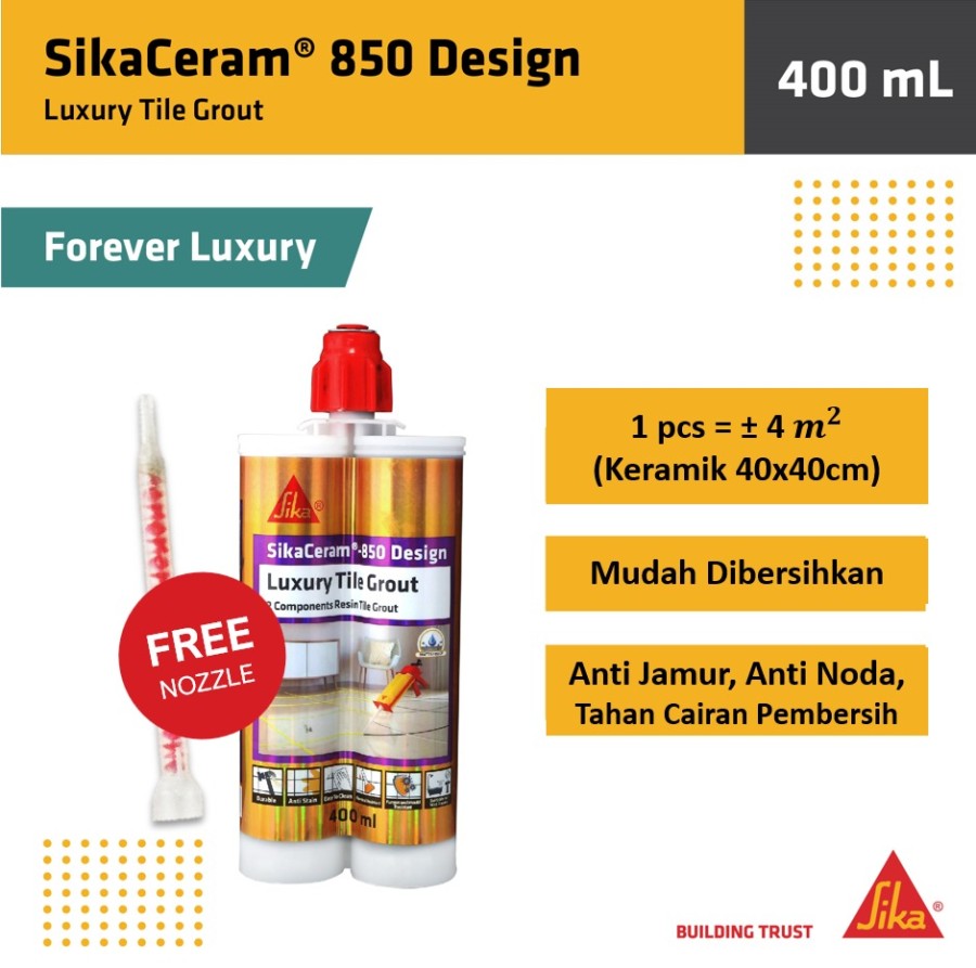 SikaCeram 850 Design TileGrout Epoxy Grout Glitter Nat Keramik 400ml