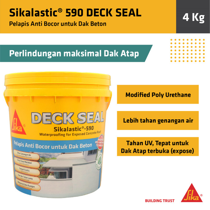 Deck Seal Sikalastic 590 Waterproofing Anti Bocor Dak Beton 4Kg 