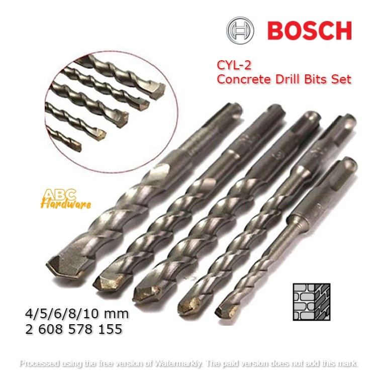 BOSCH Mata Bor Set Untuk Dinding Tembok Beton - Ukuran Set 5-P