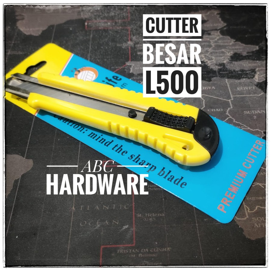 Pisau Cutter Gagang Karet - Kater refill 3 Pcs - Cutter isi 3