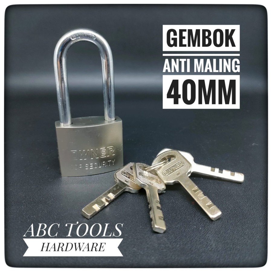 Gembok Pagar - Gembok Rumah 40 MM Panjang - Gembok Cakram Motor