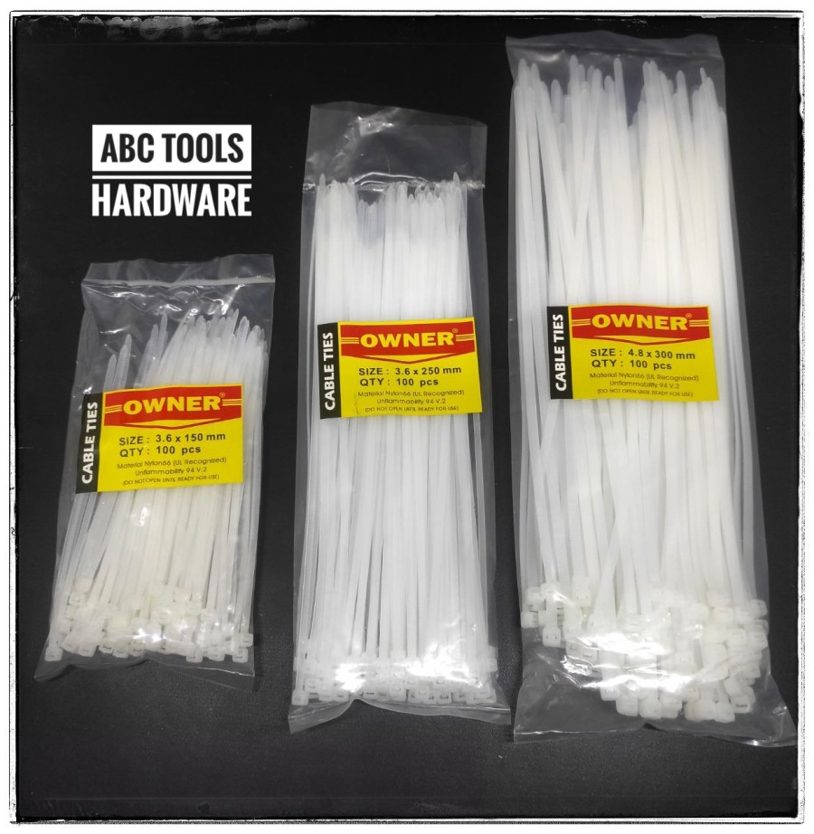 Kabel Tis PUTIH 30cm - Kabel Ties 300mm - Cable Ties 300 x 3.6 mm