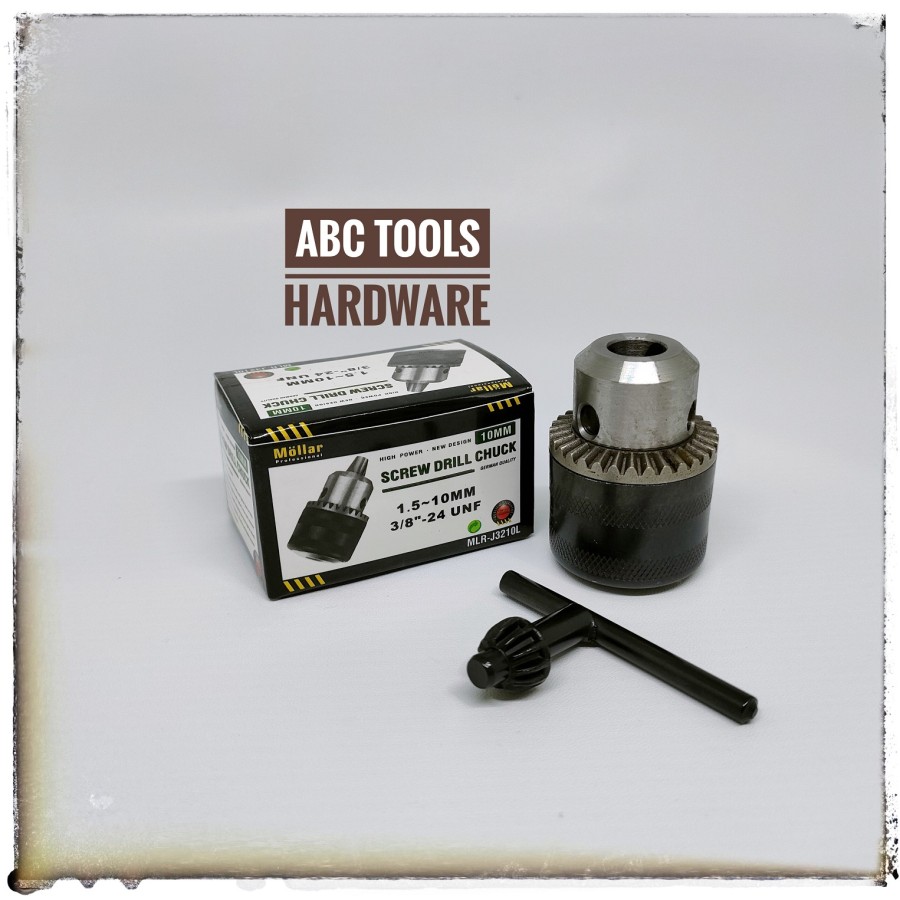 Kepala Bor / Drill Chuck 10mm 1.0-10mm 3/8-24UNF TAIWAN
