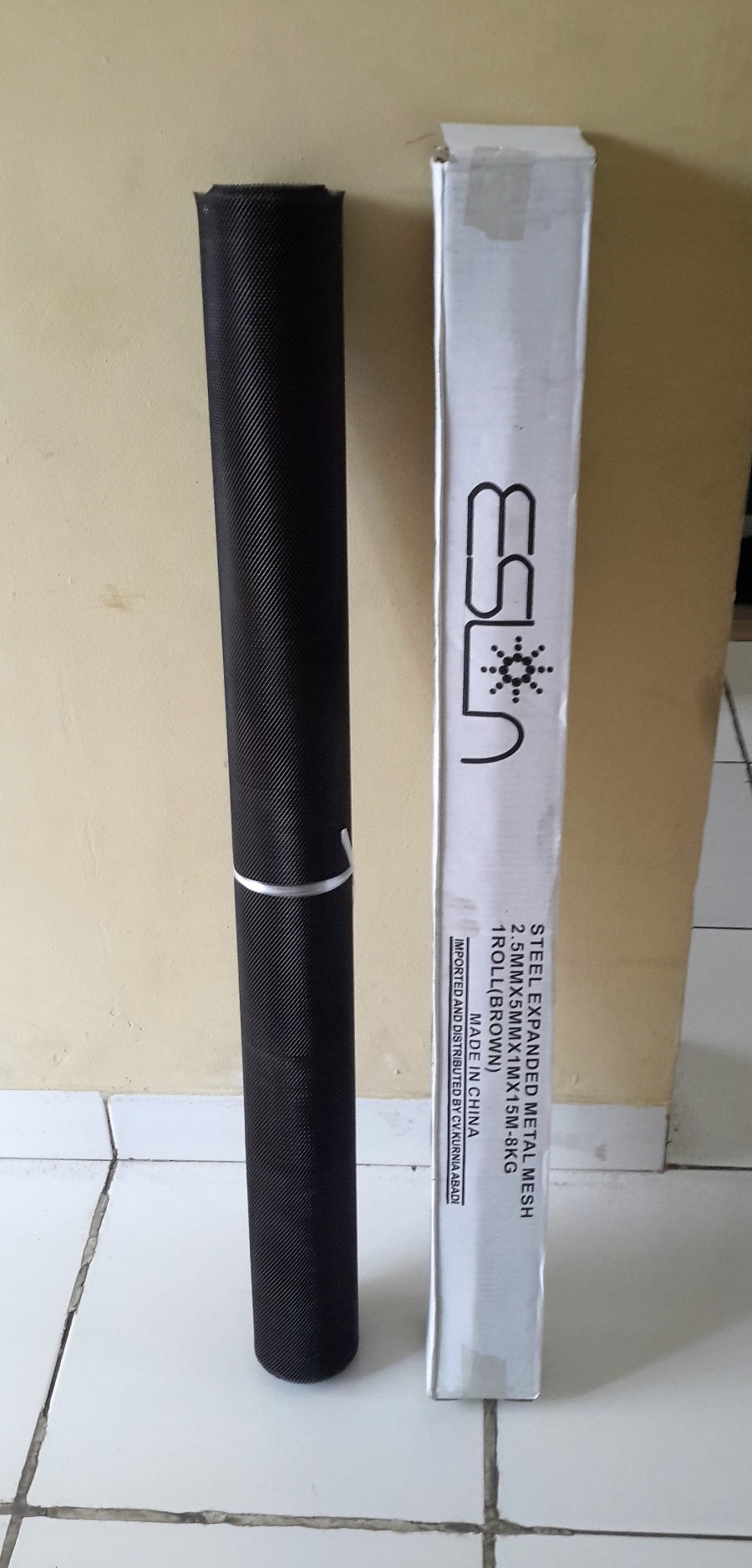 Kawat Parabola Baja Coklat & Putih / Kawat Anti Nyamuk Baja 1 Meter