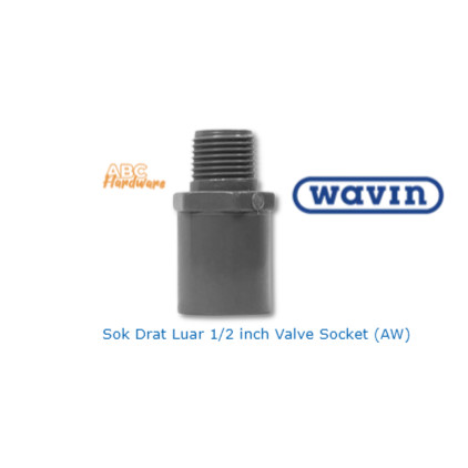 Fitting Pipa Sok Drat Luar 1/2 inch Valve Socket (AW)
