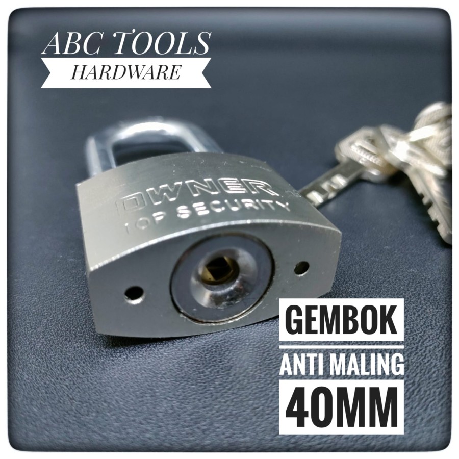 Gembok Pagar - Gembok Rumah 40 MM Panjang - Gembok Cakram Motor