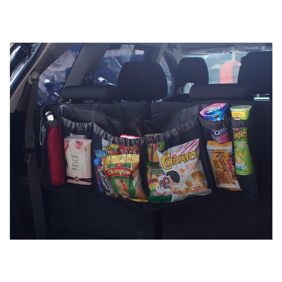Backseat Organizer [Kantong Jok Serbaguna] 6 Kntng Jaring Nickei -N325