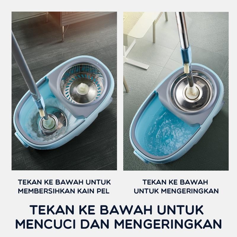 Alat Pel Lantai Spin Mop 2 in 1 Bonbox BCT211104