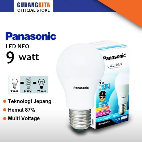 Lampu Led Neo Cool Daylight 9 Watt Panasonic - LDAHV9DH7A