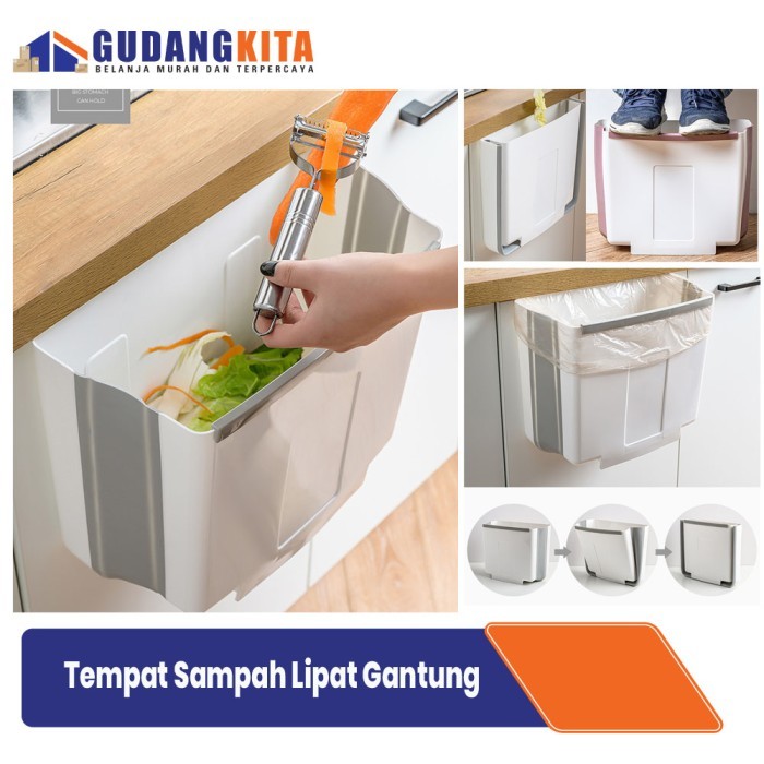 Keranjang Sampah Lipat Gantung Untuk Dapur dan Mobil