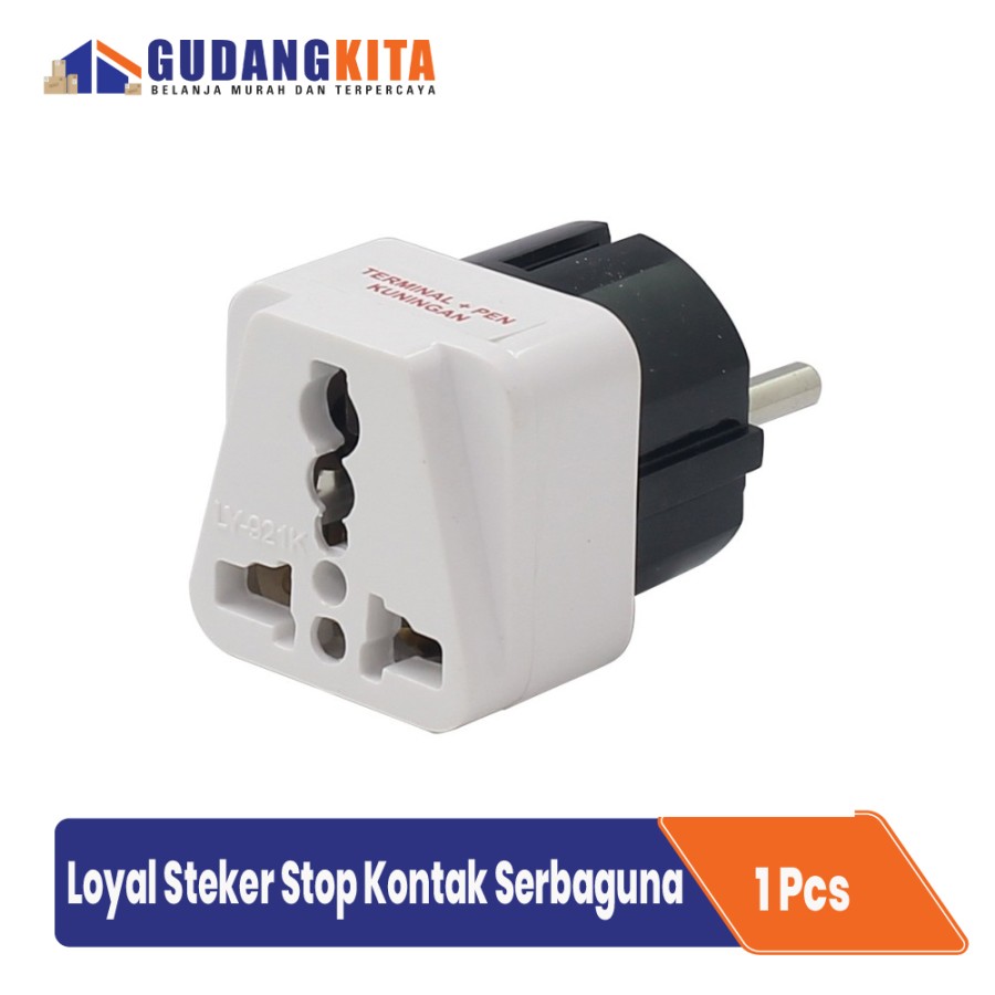 Stop Kontak / Steker Serbaguna Isi 2 Pcs Loyal - LY921KBLISTER