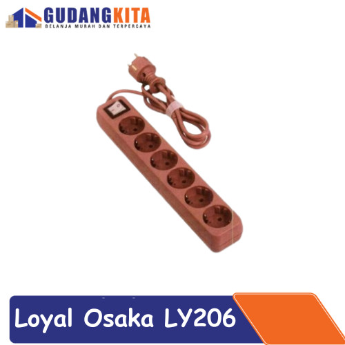 Stop Kontak 6 Lubang + Kabel SNI 1,5 Meter Loyal Osaka - LY206