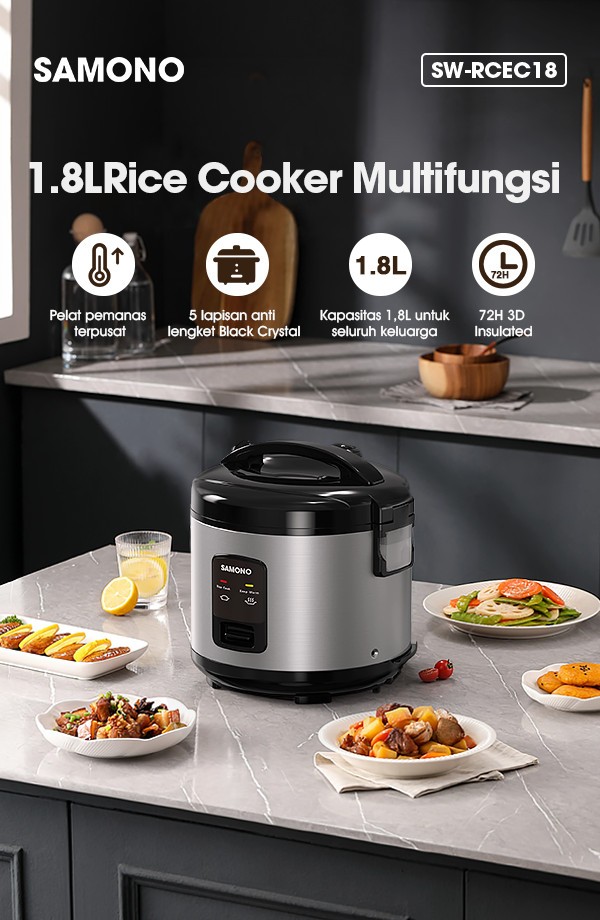 Rice Cooker 1.8 Liter Samono