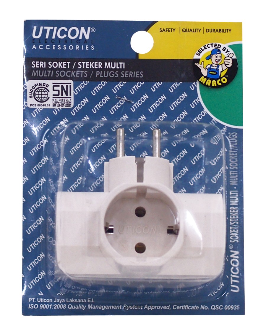 Stop Kontak / Steker Arde Model T Uticon - SC38BL