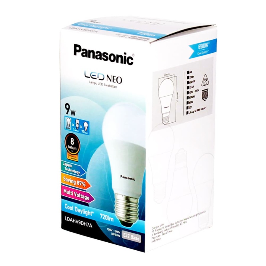Lampu Led Neo Cool Daylight 9 Watt Panasonic - LDAHV9DH7A