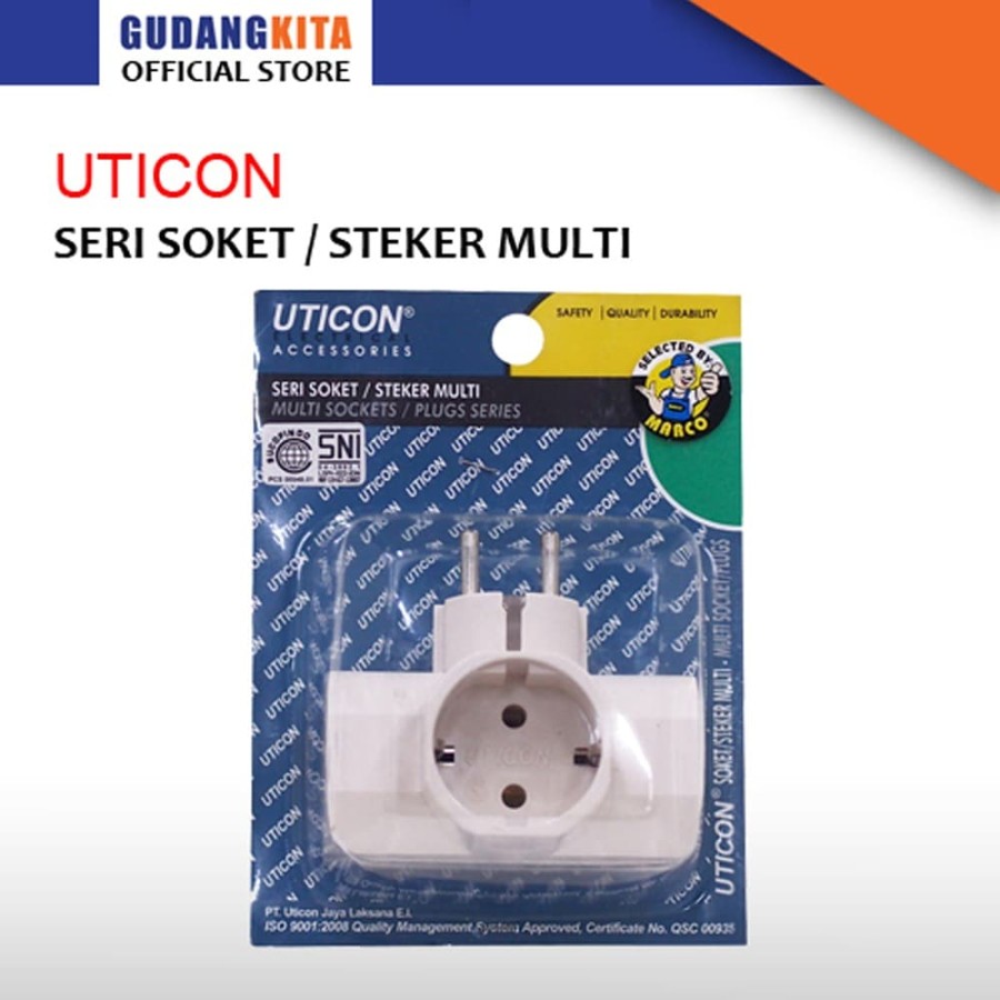 Stop Kontak / Steker Arde Model T Uticon - SC38BL