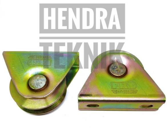 RODA PAGAR 80MM RODA BUBUT GALVANIZED SLIDING GATE WHEEL TINGGI 86MM MODEL U & V RODA PINTU GUDANG