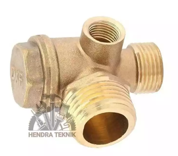 CHECK VALVE COMPRESSOR 3/4HP 1HP KUNINGAN DRAT DALAM FULL BRASS NON RETURN KATUP