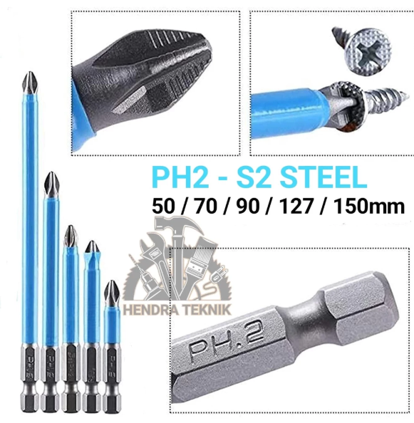 5PCS MATA OBENG SET PH2 SERBAGUNA BAJA S2 MATA OBENG ANGIN ANGIN PLUS