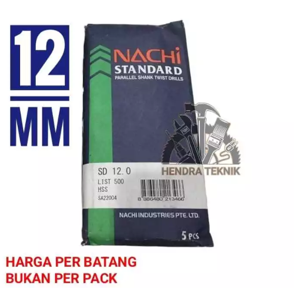 ORIGINAL BOR BESI NACHI 12mm BOR BAJA HSS ASLI BOR HITAM ECERAN