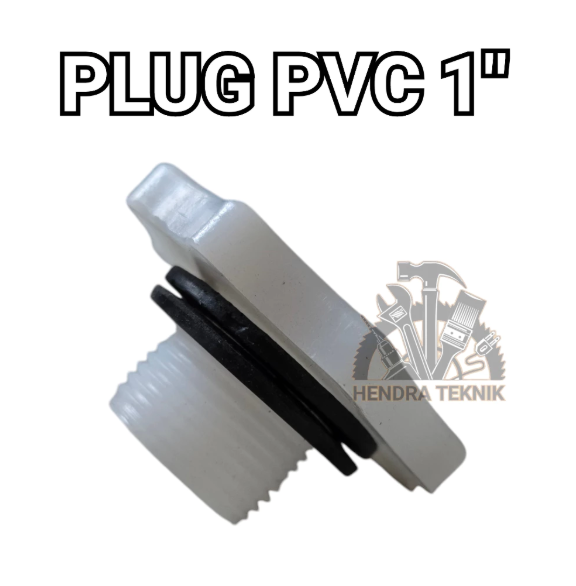 FITTING PENUTUP DRAT 1" PVC PUTIH PLUG 32MM PLASTIK PLUK PIPA 1 DIM