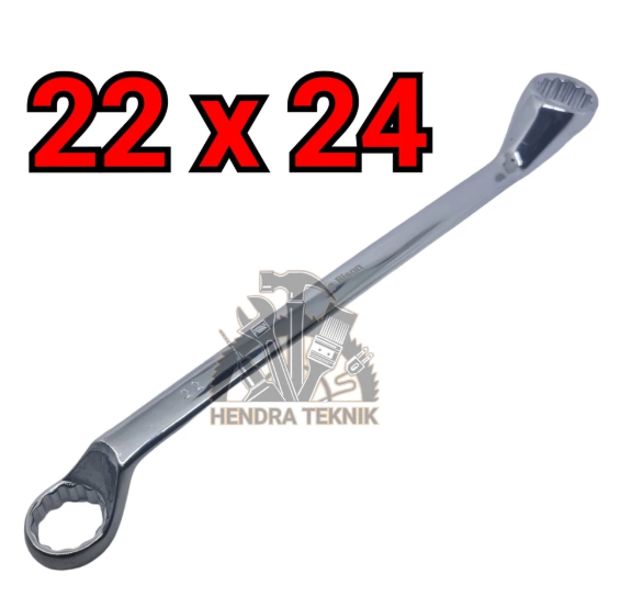 KUNCI RING 22x24 CRV KUNCI TUTUP 22mm x 24mm KUNCI KURUNG ECERAN 22/24 chrome vanadium MURAH