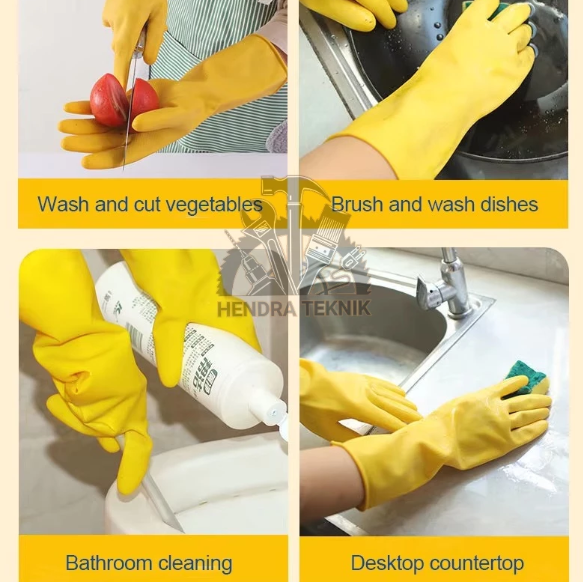 SARUNG TANGAN KARET LATEX 12" RUBBER GLOVES SARUNG TANGAN LATEX MURAH