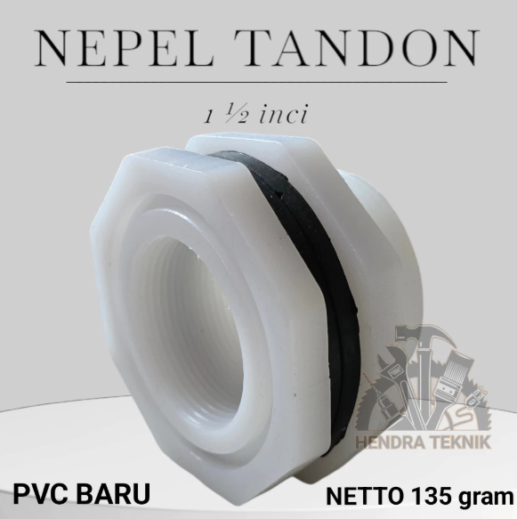 MUR TANDON 1,5" PVC NEPEL TANDON 1 1/2 INCI VERLOOP RING VLUKRING TOREN
