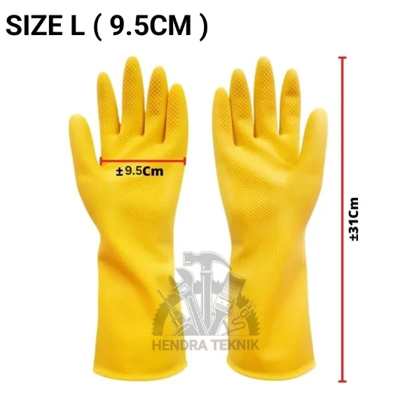 SARUNG TANGAN KARET LATEX 12" RUBBER GLOVES SARUNG TANGAN LATEX MURAH