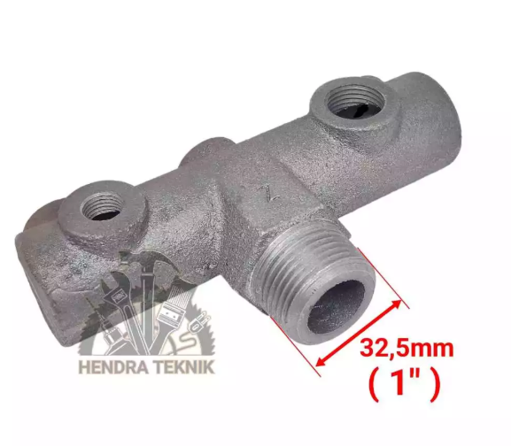 TEE CABANG 5 KOMPRESOR DRAT LUAR AIR COCK SEAT TERMINAL TANGKI ANGIN 5 WAY 3HP 5HP