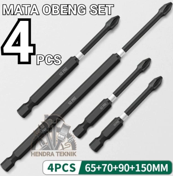 4 PCS MATA OBENG SET PH2 SERBAGUNA BAJA S2 MATA OBENG ANGIN ANGIN PLUS