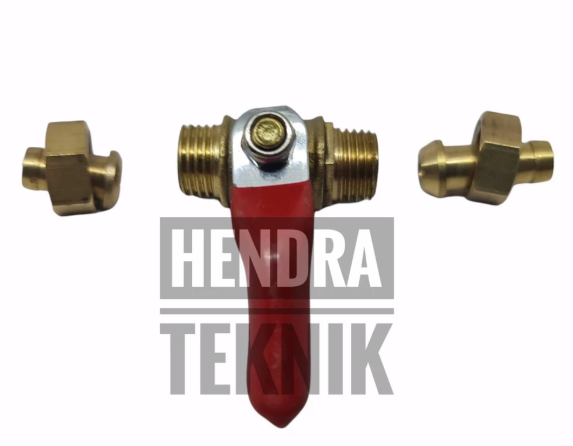 KRAN KOMPRESOR KUNINGAN 1/4 COMPRESSOR AIR COCK KRAN ANGIN BRASS HATO BALL VALVE SELANG BENSIN
