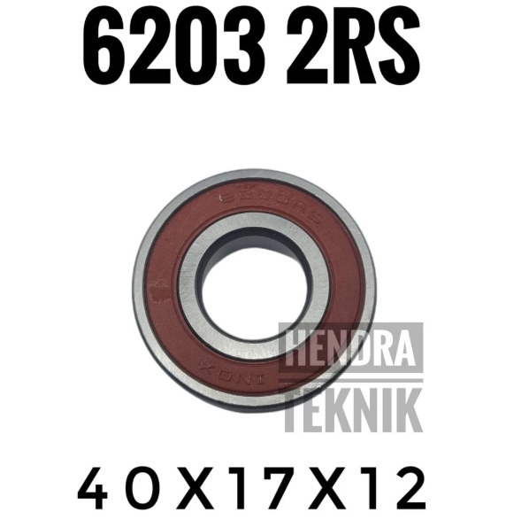 BEARING 6203 2RS LAKER 6203 KLAKER 40x17x12 LAHER LAHAR BALL BEARING BESI