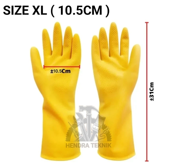 SARUNG TANGAN KARET LATEX 12" RUBBER GLOVES SARUNG TANGAN LATEX MURAH