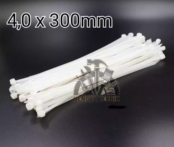 CABLE TIES 300MM NYLON TALI PENGIKAT NILON KABEL TIS 30CM per 100pc HITAM PUTIH
